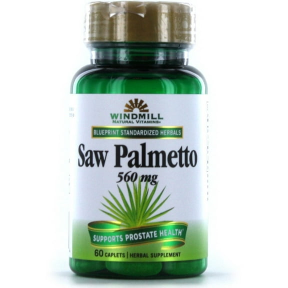 Windmill Herbal Saw Palmetto 560 mg, 60 Caplets (Pack of 6)