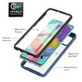 thumbnail image 2 of Case for Samsung Galaxy A51 with Built-in Screen Protector, Hybrid Rugged Full Body Drop Protection Shockproof Anti-Scratch Transparent Clear PC Back Phone Cover, Blue, 2 of 6