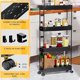 thumbnail image 4 of Timotech Carrito Almacenamiento Ruedas Organización, Estante Móvil 4 Niveles, Organizador Baño, Carrito Utilitario Cocina, Baño, Lavandería Negro Chico, 4 of 8