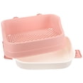 thumbnail image 1 of OULII Bunny Litter Trays Plastic Pink Gridding System Cage Setup 1 Pcs, 1 of 8