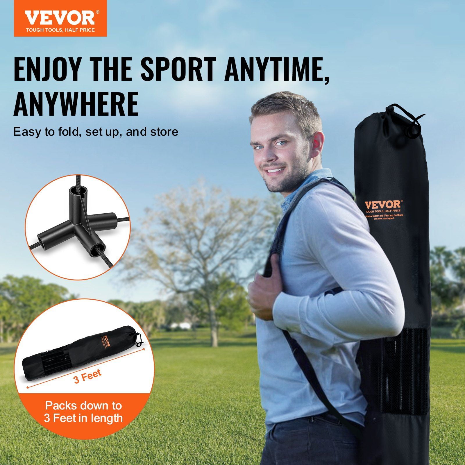 Height Adjustable Portable Badminton Volleyball Pickleball Tennis Net Set 14ft Wide Foldable with Poles Stand Carry Bag for Kids Backyard Indoor Outdoor Use