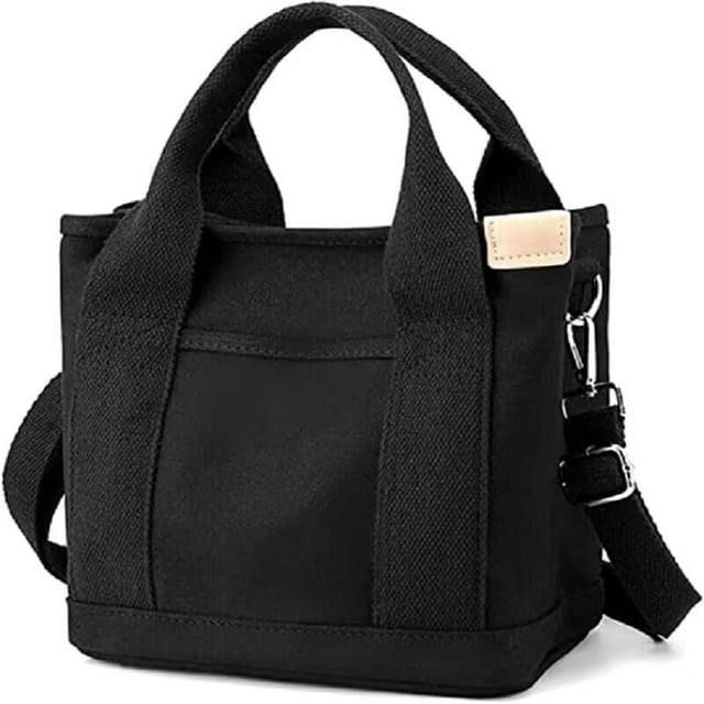 Bolsa de lona para mujer, bolsa de almuerzo de gran capacidad, bolso de mano para oficinista, lonchera, bolso de hombro con bolsillo multicompartimento, bolso tipo momia