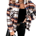 thumbnail image 4 of 2023 Otoño e Invierno camisa nueva de lana para mujer chaqueta a cuadros de manga larga, 4 of 4