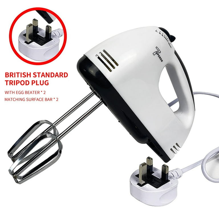 7 Speed Hand Mixer Electric Hand Mixer, Portable Kitchen Hand Held Mixer  for Food Whipping -White