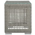 thumbnail image 3 of Modway Aura Outdoor Patio Wicker Rattan Side Table in Gray, 3 of 4