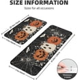 thumbnail image 3 of Black Halloween Kitchen Mat Sets of 2 Pumpkin Bat Spider Web Cream Kitchen Rugs for Floor Home Decor Holiday Decoration Low-Profile Mats,17x29 and 17x47 Inch, 3 of 6