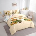thumbnail image 2 of Manfei Kawaii Camper 7 Pieces Full Size Bedding Sets,Lovely Capybara Print Full Size Bed in a Bag,Brown,Polkadot Reversible, 2 of 7