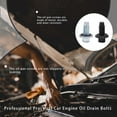thumbnail image 2 of Threaded Sump Plug Screw Wear-resistant Operation Professional Auto Accessories Waterproof Oil Pan Screws Durable Hexagonal Bolts Seal Plug Black, 2 of 8