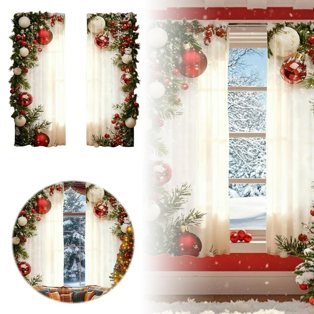 BotaniNest Rideaux Imprimés 2D Motif Plat pour Chambre