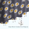 thumbnail image 6 of Gray Daisy Flower Pattern Shower Curtain 36"x72" ,Bathroom Decorative Shower Curtains Set with 12 Hooks,Modern Waterproof Washable Shower Curtain, 6 of 6