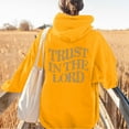 thumbnail image 2 of Arlun Christian Hoodies for Women Plus Size Letter Graphic Printed Hooded Sweatshirts Loose Cozy Drop Shoulder Long Sleeve Pullovers Tops with Pocket Fashion 2025 Yellow XL, 2 of 4