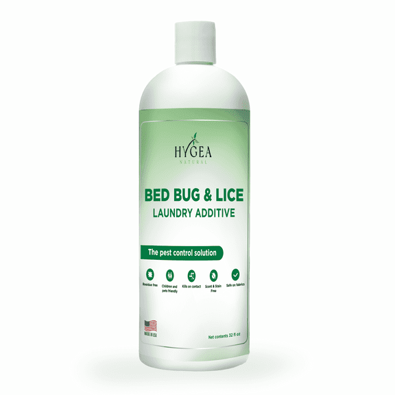 Hygea Natural Lice Treatment and Bed Bug Killer Laundry Detergent Additive, Regular, 32 fl oz