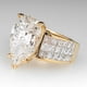 thumbnail image 3 of Anillo de gota de agua con forma de pera y circonita para mujer, anillo de diamante cuadrado con microincrustaciones simple para mujer, 3 of 5
