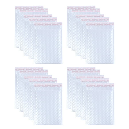 

25Pcs Useful Bubble Mailing Bag Shockproof Packaging Bag Storage Pouch (White)