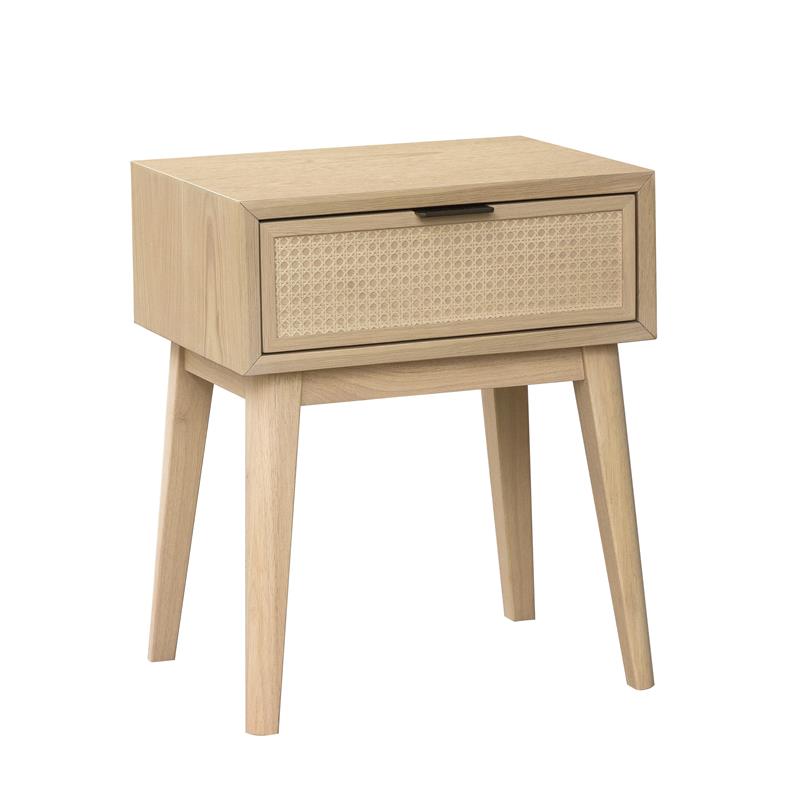Home Fare Cane Nightstand in Light Brown