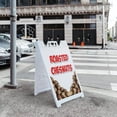 thumbnail image 5 of A-frame Sidewalk Roasted Chesnuts 24" x 36" Double Sided A-Frame Sidewalk Sign, Includes 2 Installed Vinyl Decals | Foldable Portable White Signicade Sandwich Board Signs, 5 of 5