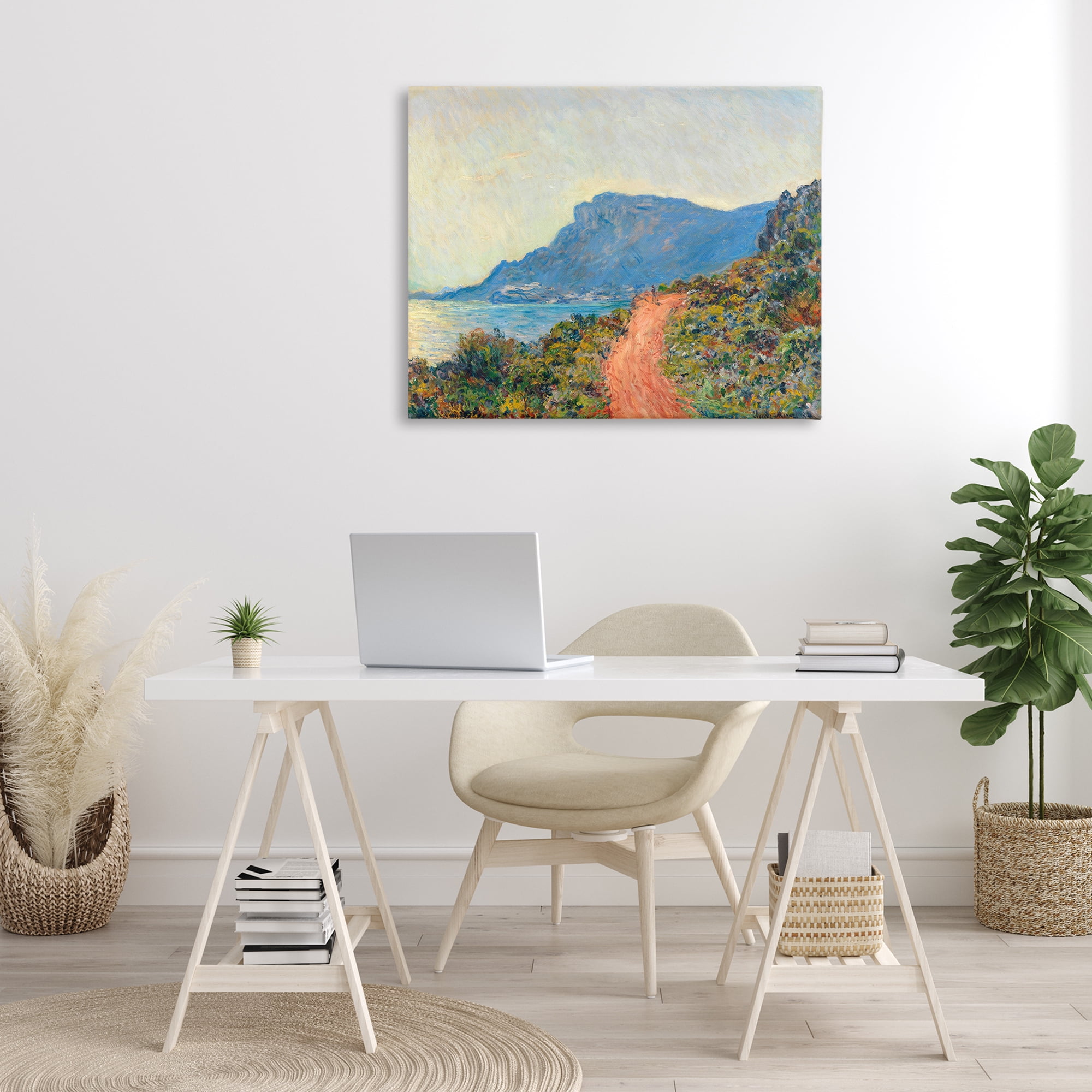 Stupell Industries Classic Monet Mountain Landscape Landscape & Nature Painting Wrapped Canvas Art Print Wall Art, 40 x 30