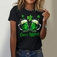 thumbnail image 5 of Dgankt Womens&nbsp;Tops St. Patricks Day Shirt for Women Short Sleeved Crew Neck Pullover Graphic Tee Tops,Sizes S-3XL, 5 of 5