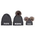 thumbnail image 1 of SUNSIOM Family Matching Beanie Hat, Soft Warm Embroidery Letters Winter Cap for Casual Daily, 1 of 4