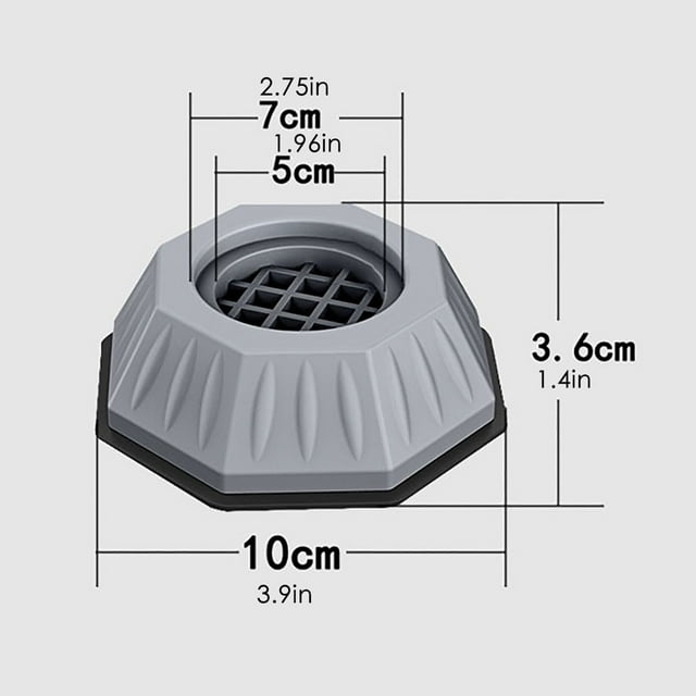 2CS Washing Machine Support Mats Anti-Vibration Stopper Foot Pad Feet Pad