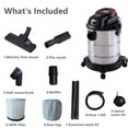 thumbnail image 3 of 8 Gallon Wet Dry Vac, 6 Peak HP 3 in 1 Shop Vacuum with Blower Function, for Car Floor Upholstery Gap Cleaning – Black, 3 of 15
