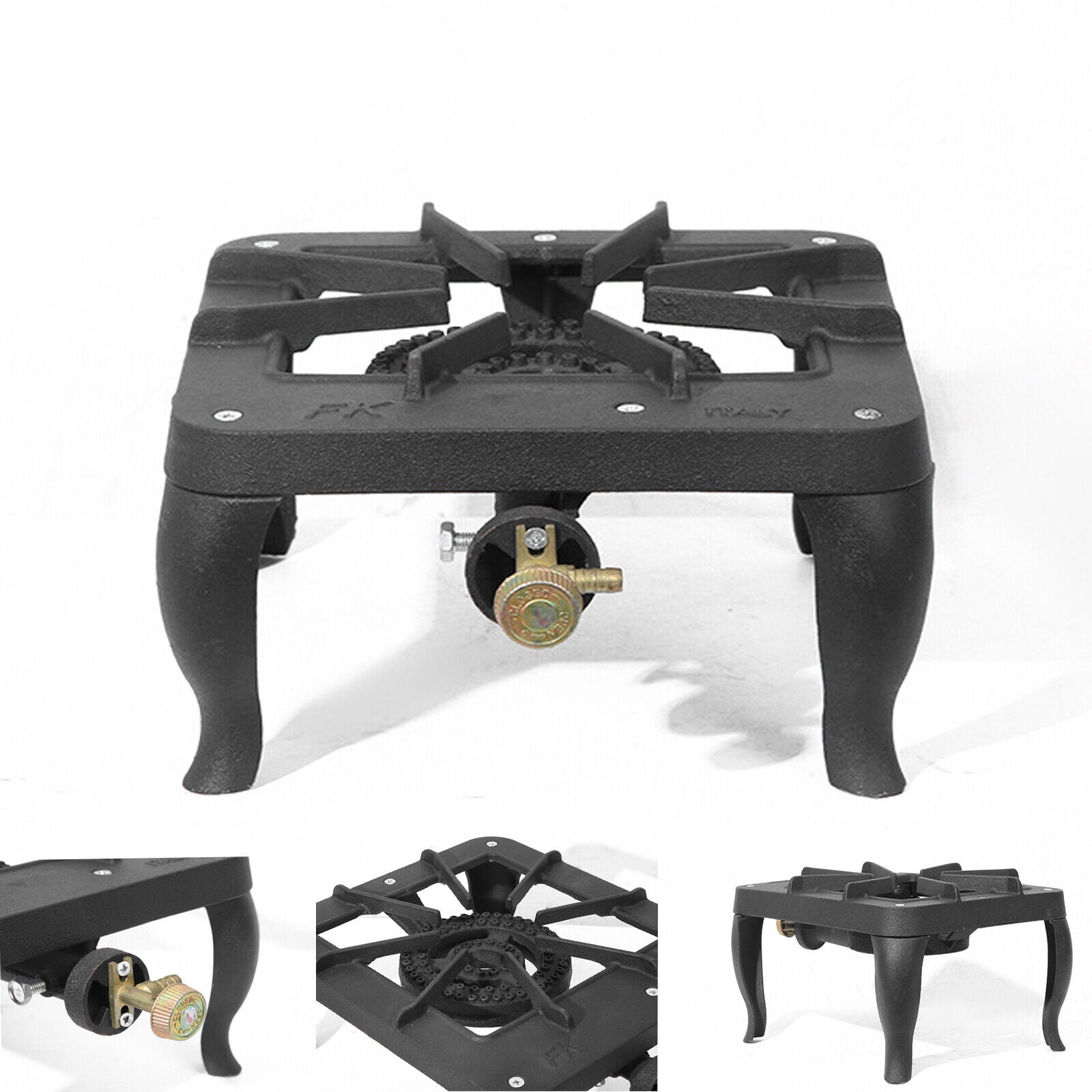 WSYW Single Portable Burner Cast Iron Propane LPG Gas Stove Outdoor Camping Cooker