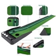 thumbnail image 7 of Odoland Portable Golf Ball Return Putting Green Set,Indoor/Outdoor Training Mat 100x12 Inches + Putter + 3 Balls, Perfect Gift for Both Kids and Adults, 7 of 7