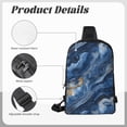 thumbnail image 5 of Chest Bag Dual Pocket 11.8×7.7×2.4in Waterproof Double-Pocket Large Capacity With No Inner Pouch Pockets And Double Drawstrings Steelblue Marble_3, 5 of 8