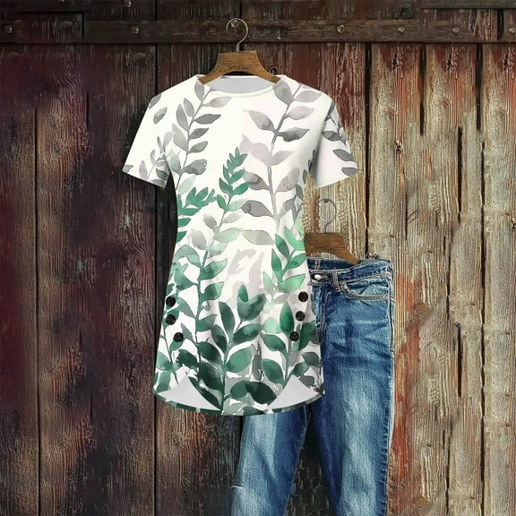 LiMoi Short Sleeves Tops for Women Long Womens T Shirts Loose Fit Cotton Comfy T Shirts Graphic Oversized Tee Shirts for Women Plus My Order