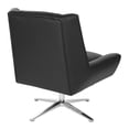 thumbnail image 6 of Office Star Products Guest Chair in Black Faux Leather and Aluminum Base, 6 of 6