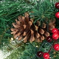 thumbnail image 6 of Northlight Pre-Lit Battery Operated Mixed Pine and Berries Christmas Wreath - 24" - Warm White LED, 6 of 8