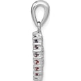 thumbnail image 2 of Sterling Silver Prizma Rhodium-Plated White And Colorful Cz Post Earring Pendant Set - Jbsp, 2 of 5