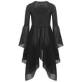 thumbnail image 4 of iiniim Kids Girls Asymmetrical Liturgical Praise Dance Sequins Worship Tunic Celebration of Spirit Dress Black 16, 4 of 7
