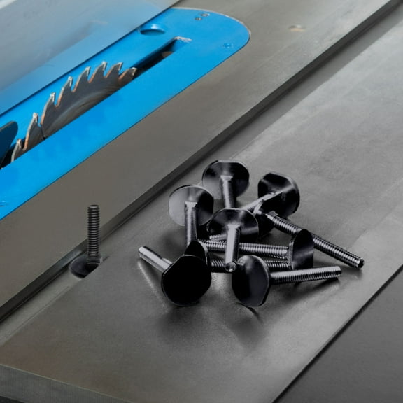 POWERTEC 10PK Table Saw Miter T Track Bolts, 1/4"-20, 1" Long Miter T Slot Bolts for Miter T Track, Table Saw, Router Table, Featherboard, Fits 3/4" x 3/8" Miter T-Slot (71613N)