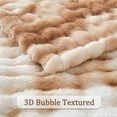 thumbnail image 5 of Denhf Faux Fur Throw Blanket, Soft Cozy Thick Bubble Blanket, Fluffy Plush Blanket for Couch, Sofa, Bedroom and Living Room, Fuzzy Blanket, 28" x 40", Green, 5 of 9
