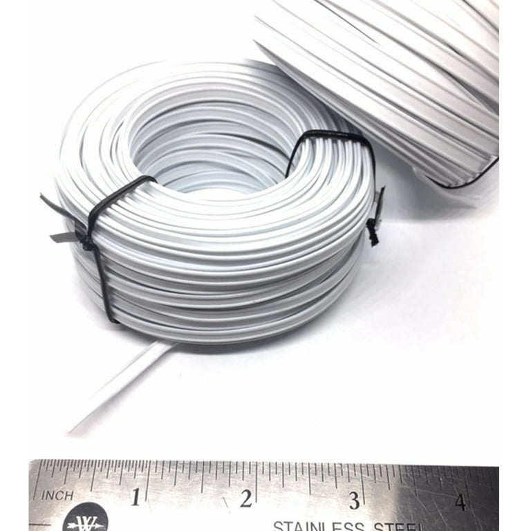 100FT(30m) Plastic White Double Wire Spool - for Nose Bridge Strips for  Mask, Flat Plastic Strips Straps Adjustable Nose Clips Wire for DIY Face  Mask Making Accessories for Sewing Crafts 