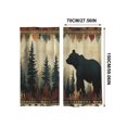 thumbnail image 3 of huayou 2 Pack Printed Kitchen Tier Curtains, 27.56x59.06 Inch Bear Pine Tree Forest Pattern Short Window Curtains, for Indoor Kitchen Cabin Lodge Home Window Decor, 3 of 7