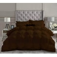 thumbnail image 2 of DNG Creations 5 Piece Luxury Pinch Pleated Comforter Set Premium 800 Thread Count 100% Egyptian Cotton-Full/Queen Size, Solid Chocolate Color, 2 of 3