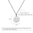 thumbnail image 6 of Anavia Mother's Day Gift for Mom Round Silver Polished Stainless Steel Mini Lotus Necklace with Free Gift Box [Silver], 6 of 9