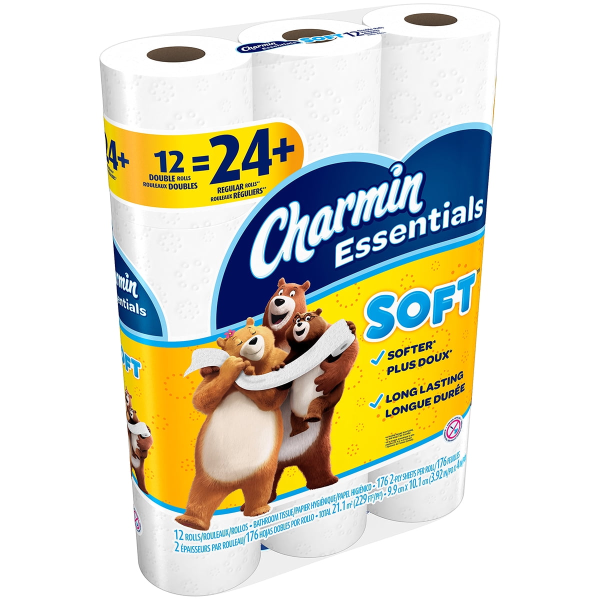 Charmin Essentials Soft Toilet Paper, 12 double rolls by 42971:Procter And Gamble
