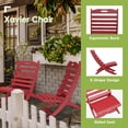 thumbnail image 6 of FURRYFECTION Adirondack Folding Xavier Chair Set of 2,HDPE All-Weather Portable Outdoor Chairs for Beach Pool Camping Fishing Fire Pit Patio Garden Indoors,Red, 6 of 8