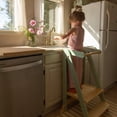 thumbnail image 2 of HARPPA Foldable Toddler Kitchen Tower, Standing Tower for Kids Age 1.5-6 Years,Sage Green, 2 of 8