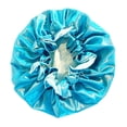 thumbnail image 2 of Satin Sleep Cap,Double Layer Adjustable Sleep Bonnet,Waterproof Reusable Bathing Shower Hat, 2 of 7