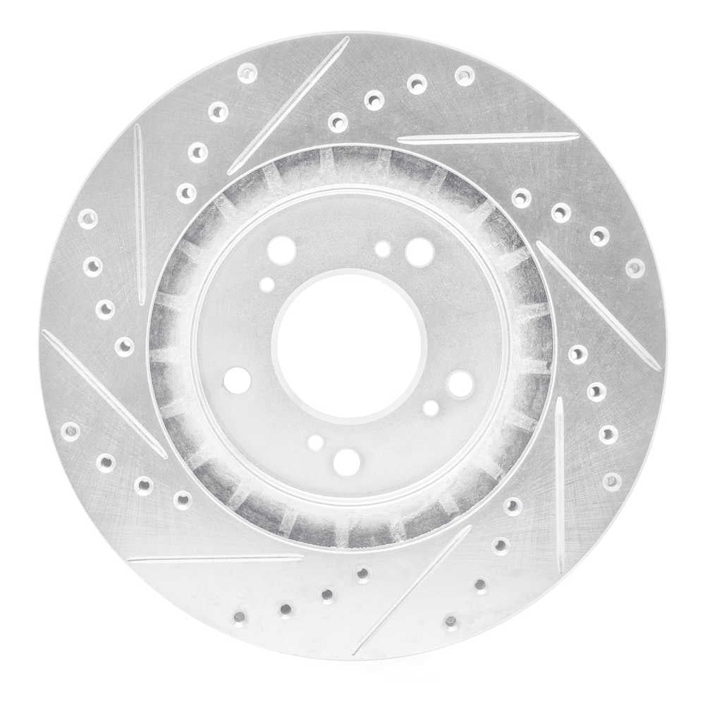 Dynamic Friction Company 631-58011R DFC Brake Rotor - Drilled And Slotted - Silver