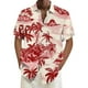 thumbnail image 1 of Camisas De Sport Para Hombre Camisa para hombre Camisa de playa de manga corta holgada informal (Pink, XXL), 1 of 4