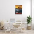 thumbnail image 3 of Stupell Industries Explore Maine Distant Ocean Lighthouse Beacon Travel Graphic Art Gray Framed Art Print Wall Art, Design by David Owens Illustration, 3 of 5