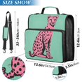 thumbnail image 2 of FORMRS Zipper Binder with Shoulder Strap 2-inch Ring 500 Sheet Capacity File Bag, Pink Cheetah, 2 of 5