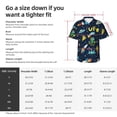 thumbnail image 5 of Sikiie Funny Spaceships Print Men's Hawaiian Shirt, Summer Beach Button Pocket Short Sleeve T-Shirt,X-Large, 5 of 7