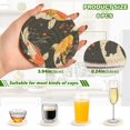 thumbnail image 2 of Yayeee 6 PCS Drink Coasters with Holder Set Woven Absorbent Round Tabletop Hot Pad, Fish Pattern, 2 of 7