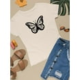 thumbnail image 3 of Monarch Butterfly Handdrawn T-Shirt Women -Image by Shutterstock, Female 4X-Large, 3 of 4